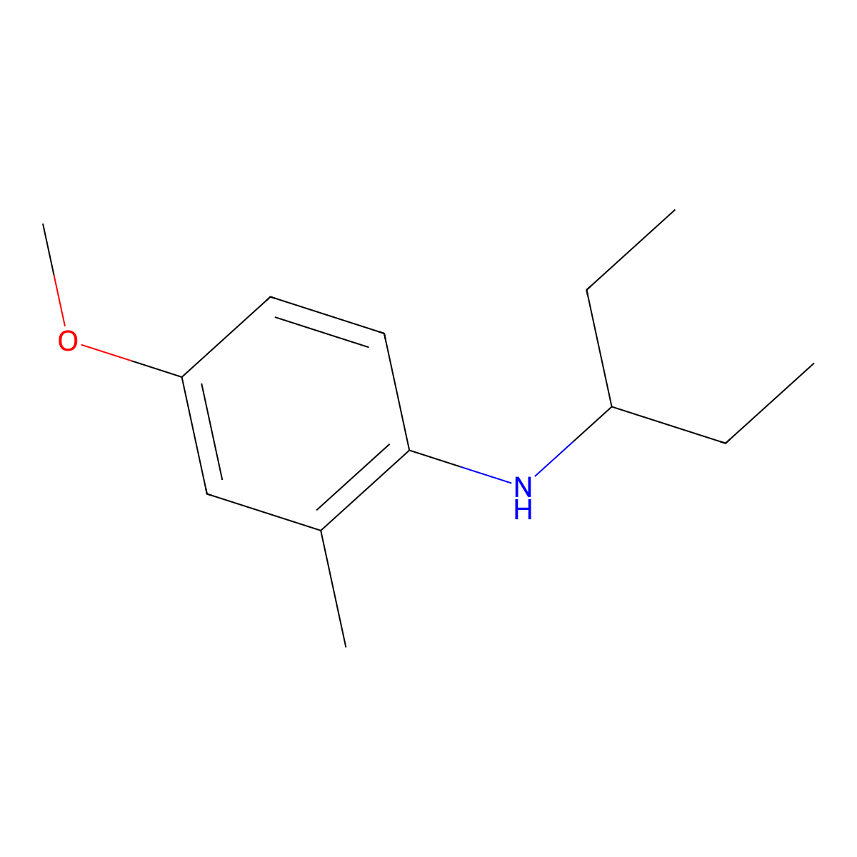 4-Methoxy-2-methyl-N-(pentan-3-yl)aniline molecular structure, CAS 1343023-12-0