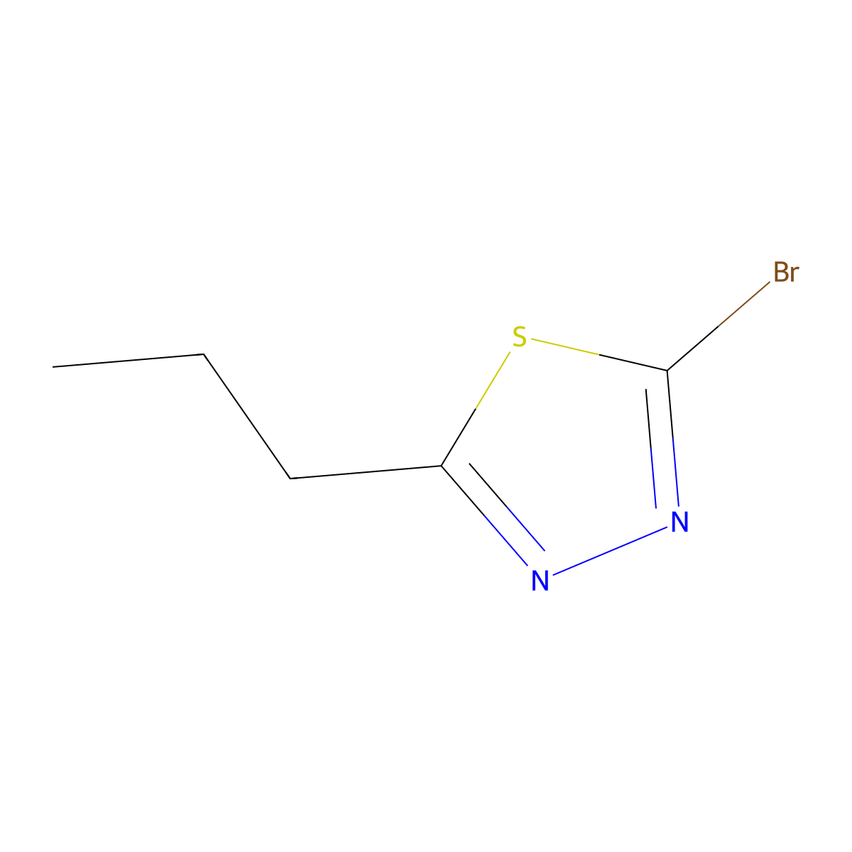 2-Bromo-5-propyl-1,3,4-thiadiazole molecular structure, CAS 1343023-33-5