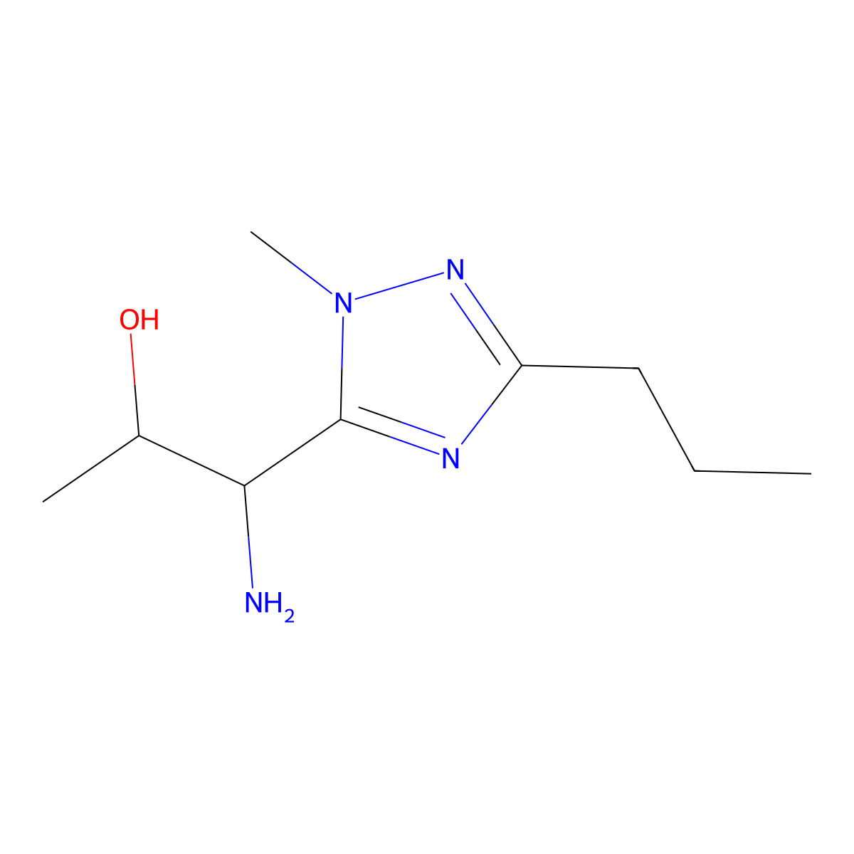 1-Amino-1-(1-methyl-3-propyl-1h-1,2,4-triazol-5-yl)propan-2-ol molecular structure, CAS 1343023-57-3