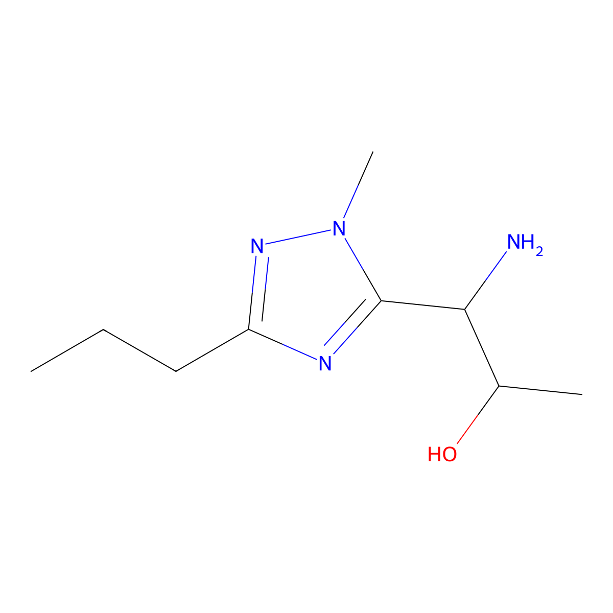 1-Amino-1-(1-methyl-3-propyl-1h-1,2,4-triazol-5-yl)propan-2-ol molecular structure, CAS 1343023-57-3