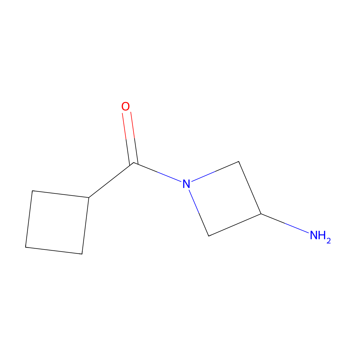 1-Cyclobutanecarbonylazetidin-3-amine molecular structure, CAS 1343023-72-2
