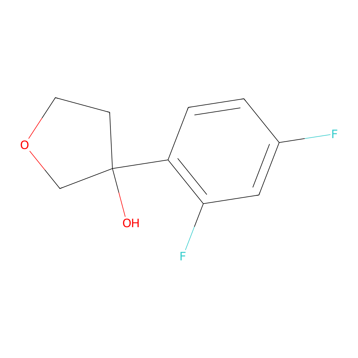 3-(2,4-Difluorophenyl)tetrahydro-3-furanol molecular structure, CAS 1343023-83-5