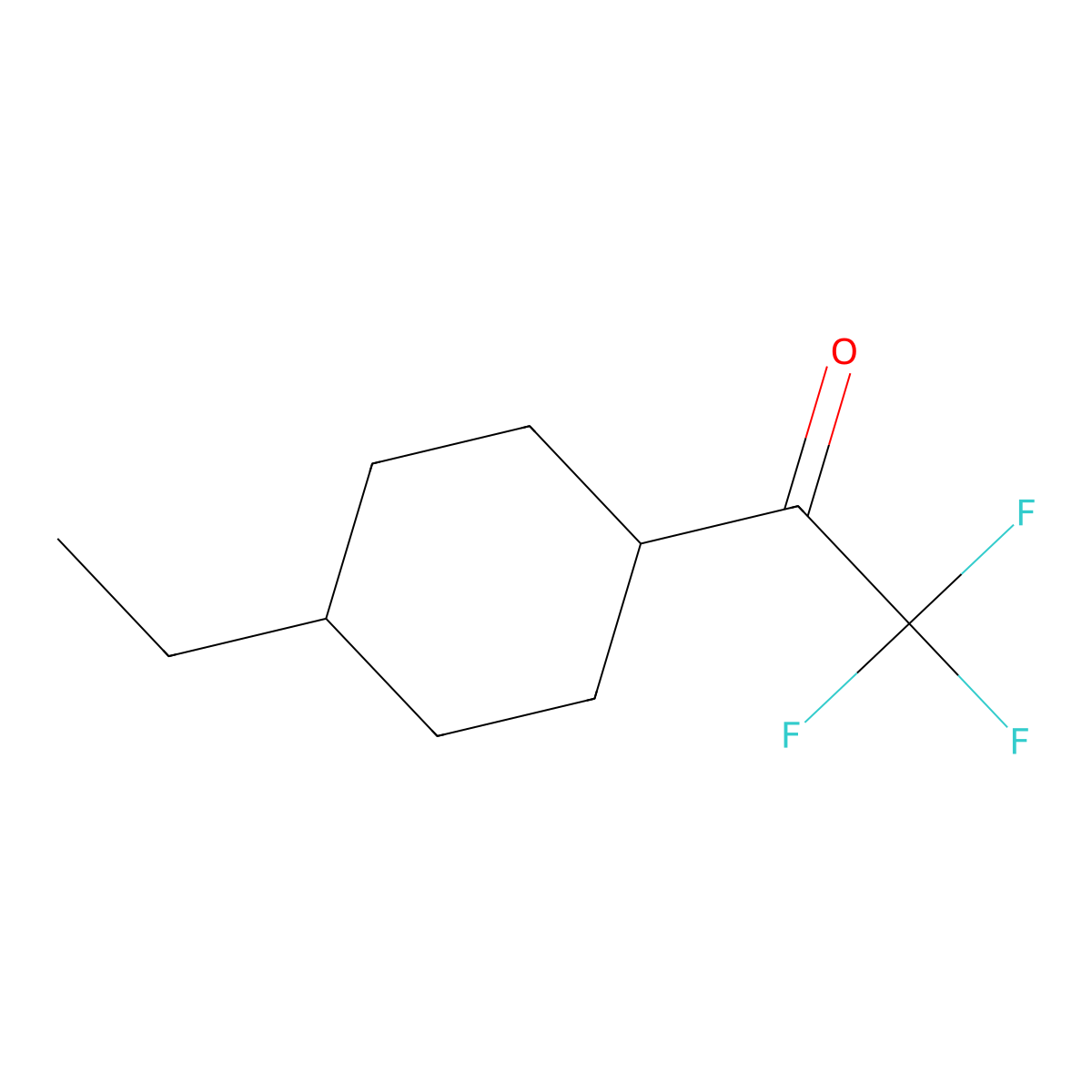 1-(4-Ethylcyclohexyl)-2,2,2-trifluoroethan-1-one molecular structure, CAS 1343024-42-9