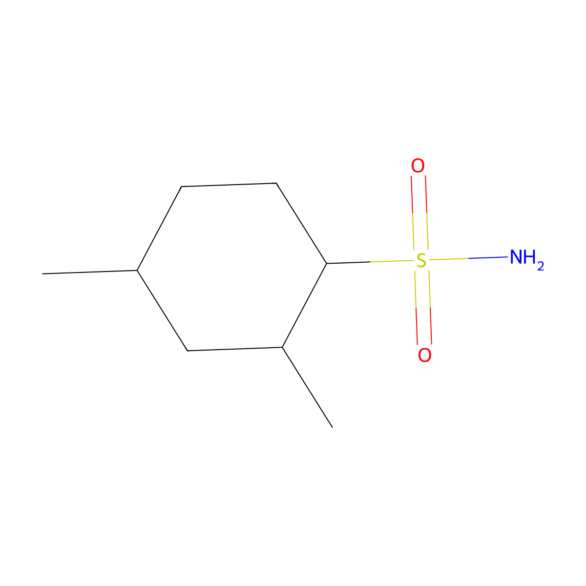 2,4-Dimethylcyclohexane-1-sulfonamide molecular structure, CAS 1343027-23-5