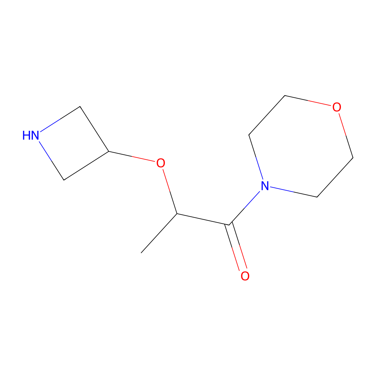 2-(Azetidin-3-yloxy)-1-morpholinopropan-1-one molecular structure, CAS 1343028-64-7