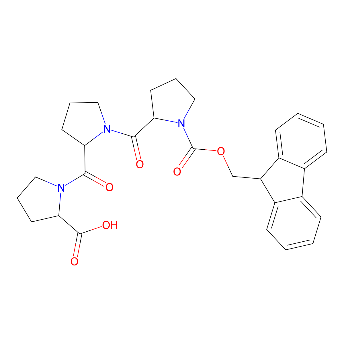 Fmoc-Pro-Pro-Pro-OH molecular structure, CAS 134303-96-1