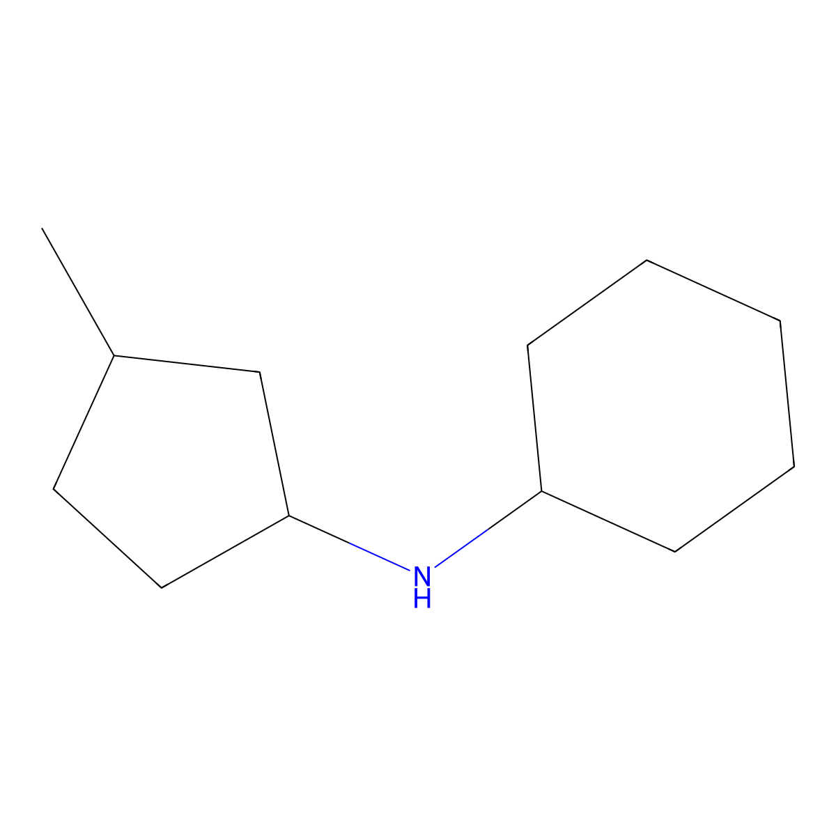 N-(3-methylcyclopentyl)cyclohexanamine molecular structure, CAS 1343030-36-3