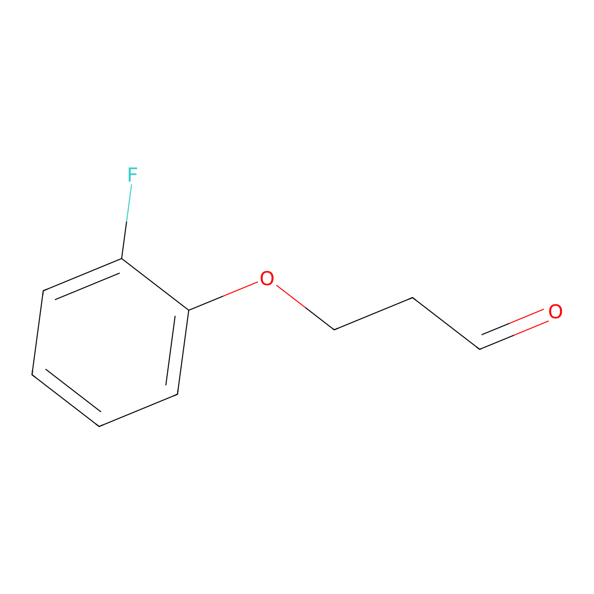 3-(2-Fluorophenoxy)propanal molecular structure, CAS 1343032-40-5