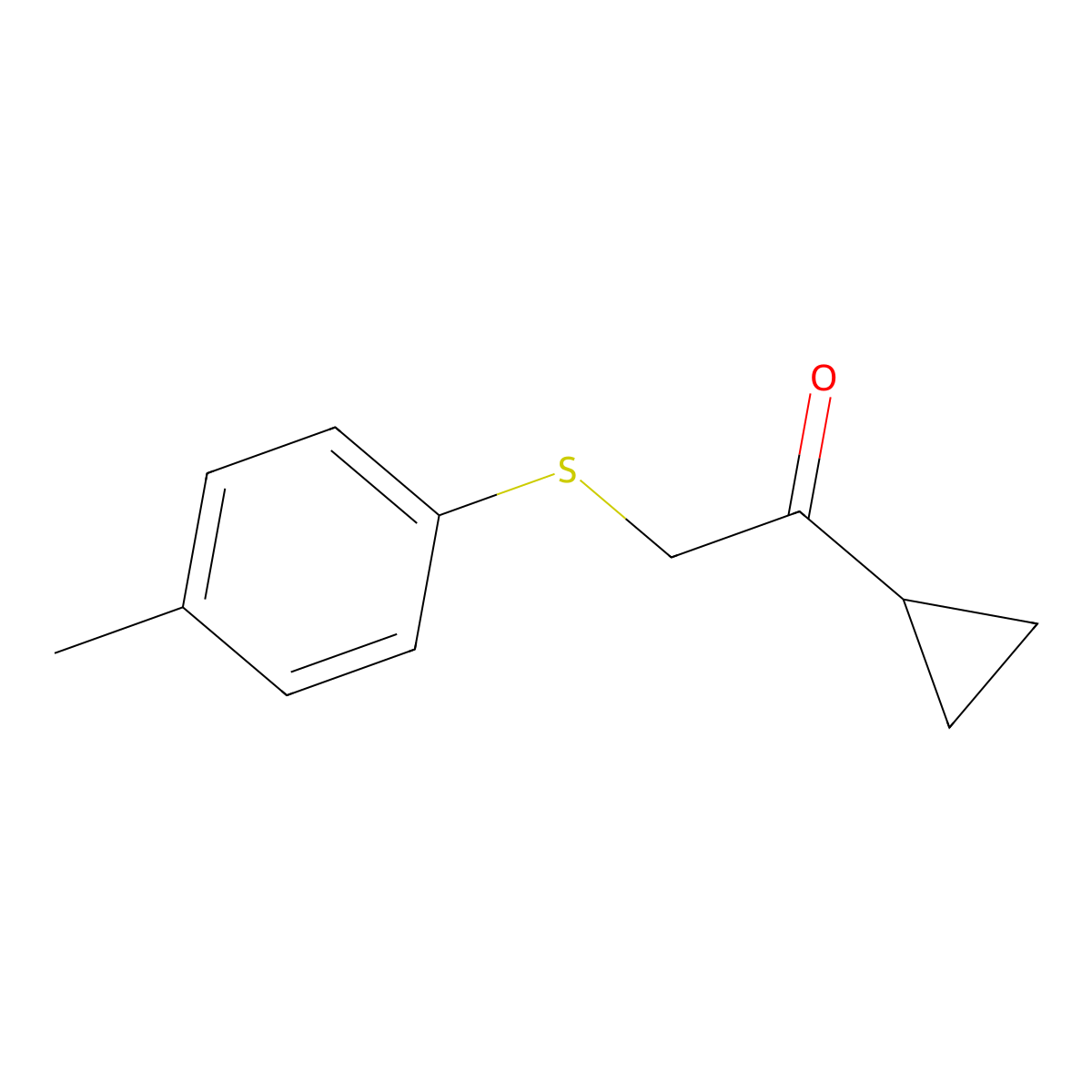 1-Cyclopropyl-2-(p-tolylthio)ethan-1-one molecular structure, CAS 1343032-44-9