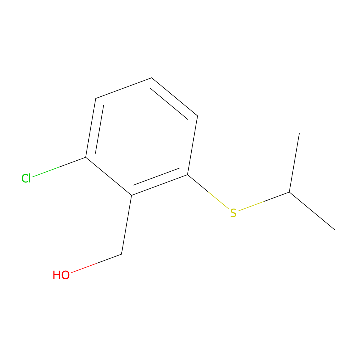 (2-Chloro-6-(isopropylthio)phenyl)methanol molecular structure, CAS 1343033-07-7