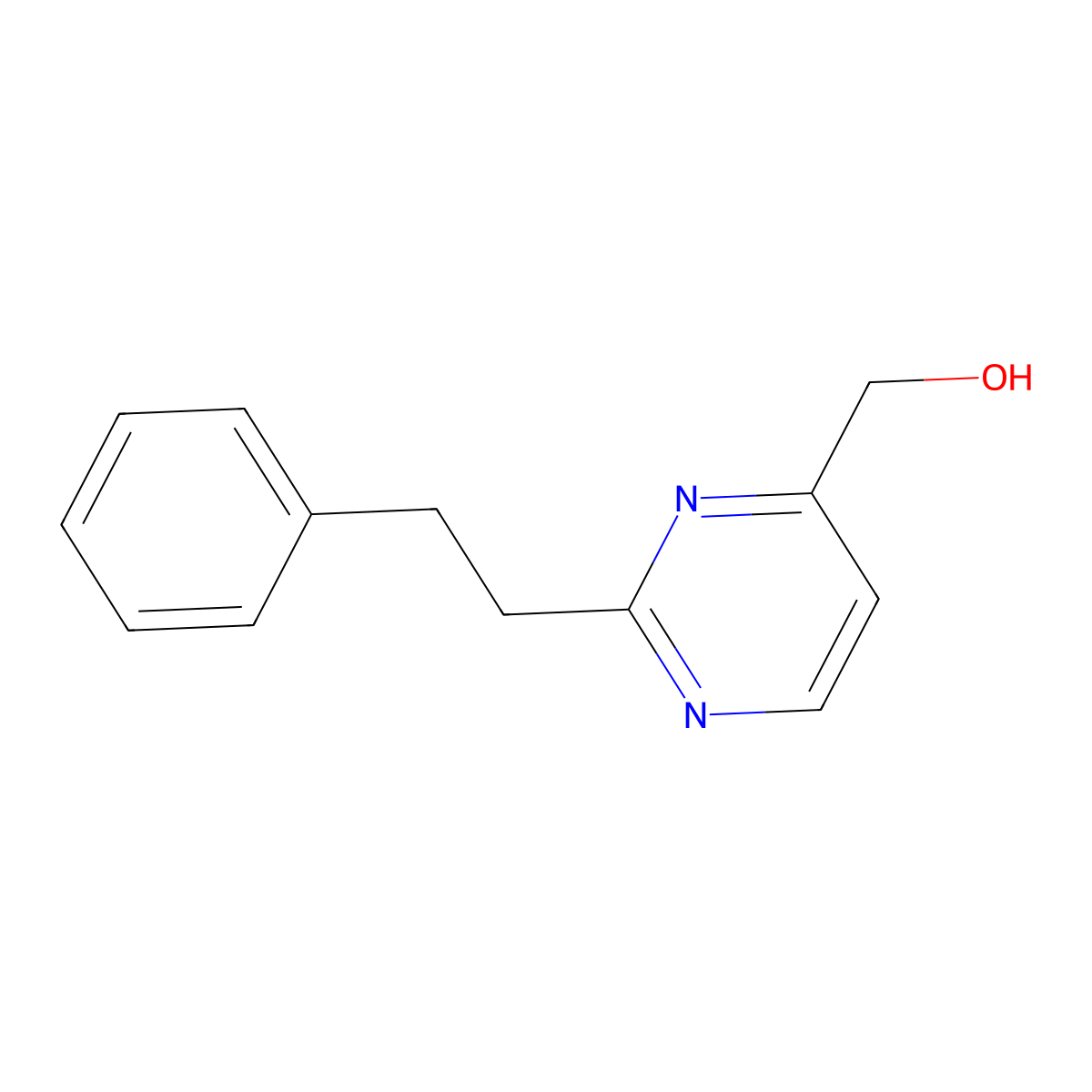 [2-(2-Phenylethyl)pyrimidin-4-yl]methanol molecular structure, CAS 1343033-17-9