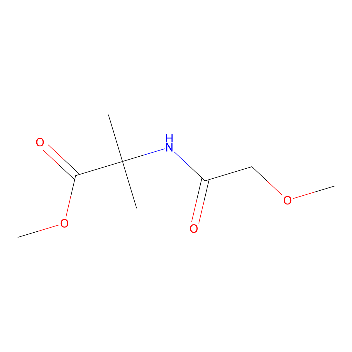 methyl N-(methoxyacetyl)-2-methylalaninate molecular structure, CAS 1343038-05-0