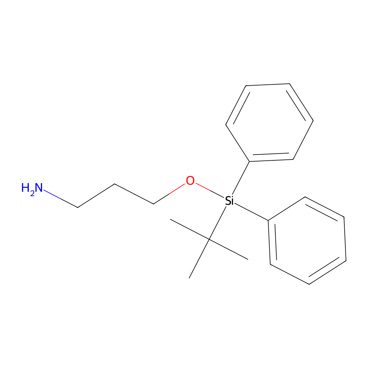 3-Amino-1-(t-butyldiphenylsilyloxy)propane molecular structure, CAS 134304-48-6