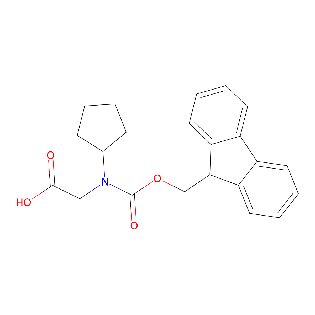 N-Fmoc-N-cyclopentylglycine molecular structure, CAS 1343040-07-2