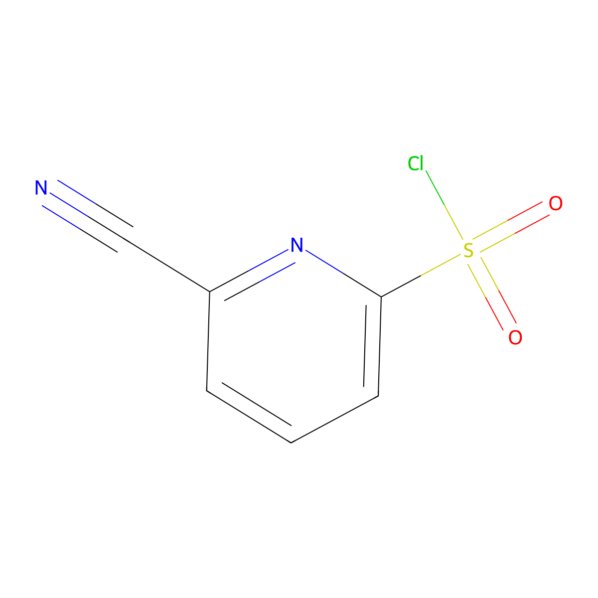 6-Cyanopyridine-2-sulfonyl chloride molecular structure, CAS 1343041-93-9