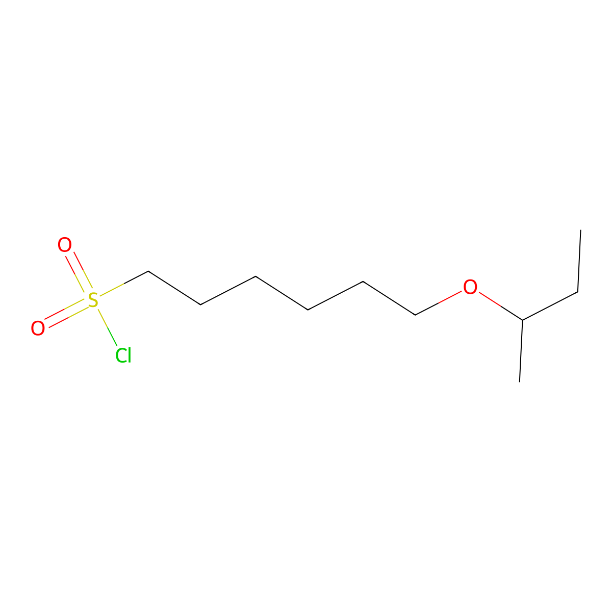 6-(Sec-butoxy)hexane-1-sulfonyl chloride molecular structure, CAS 1343042-20-5