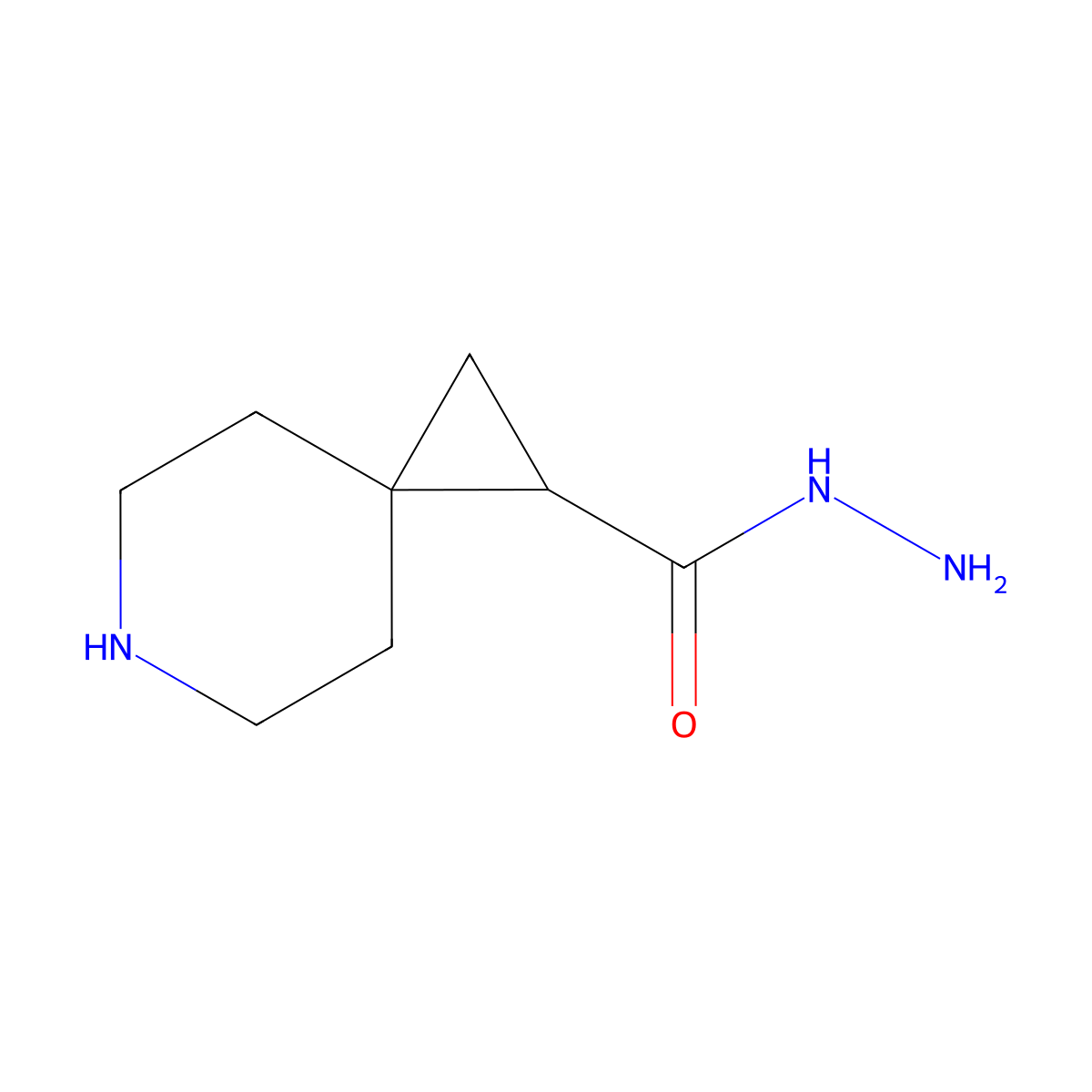6-Azaspiro[2.5]octane-1-carbohydrazide molecular structure, CAS 1343046-82-1