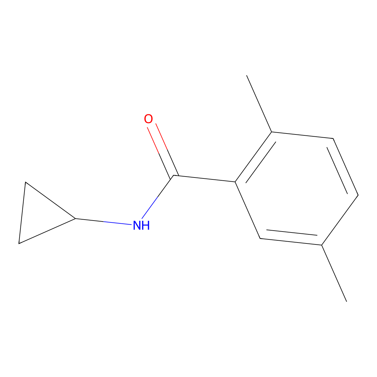 N-cyclopropyl-2,5-dimethylbenzamide molecular structure, CAS 1343048-00-9