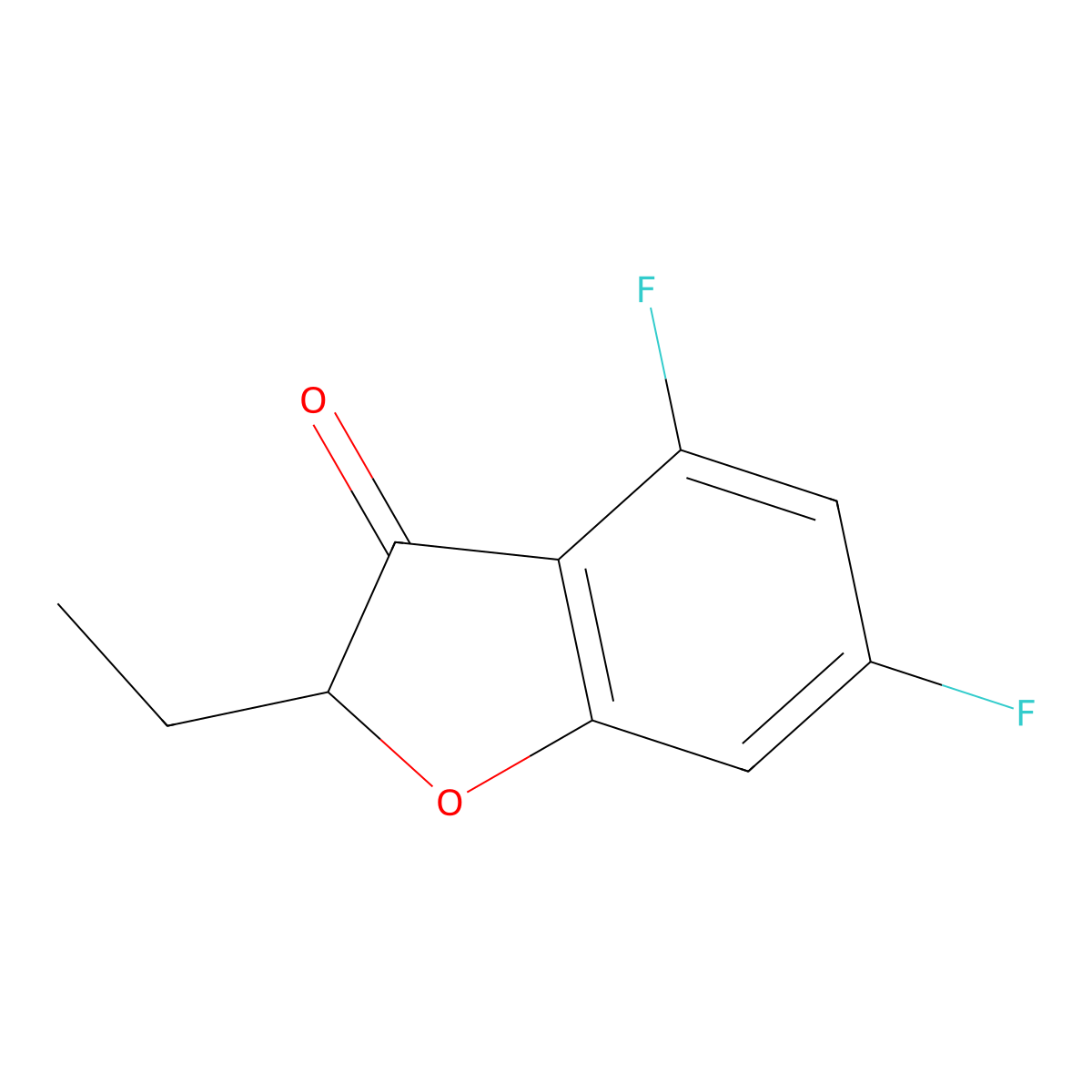 2-Ethyl-4,6-difluoro-2,3-dihydro-1-benzofuran-3-one molecular structure, CAS 1343048-10-1