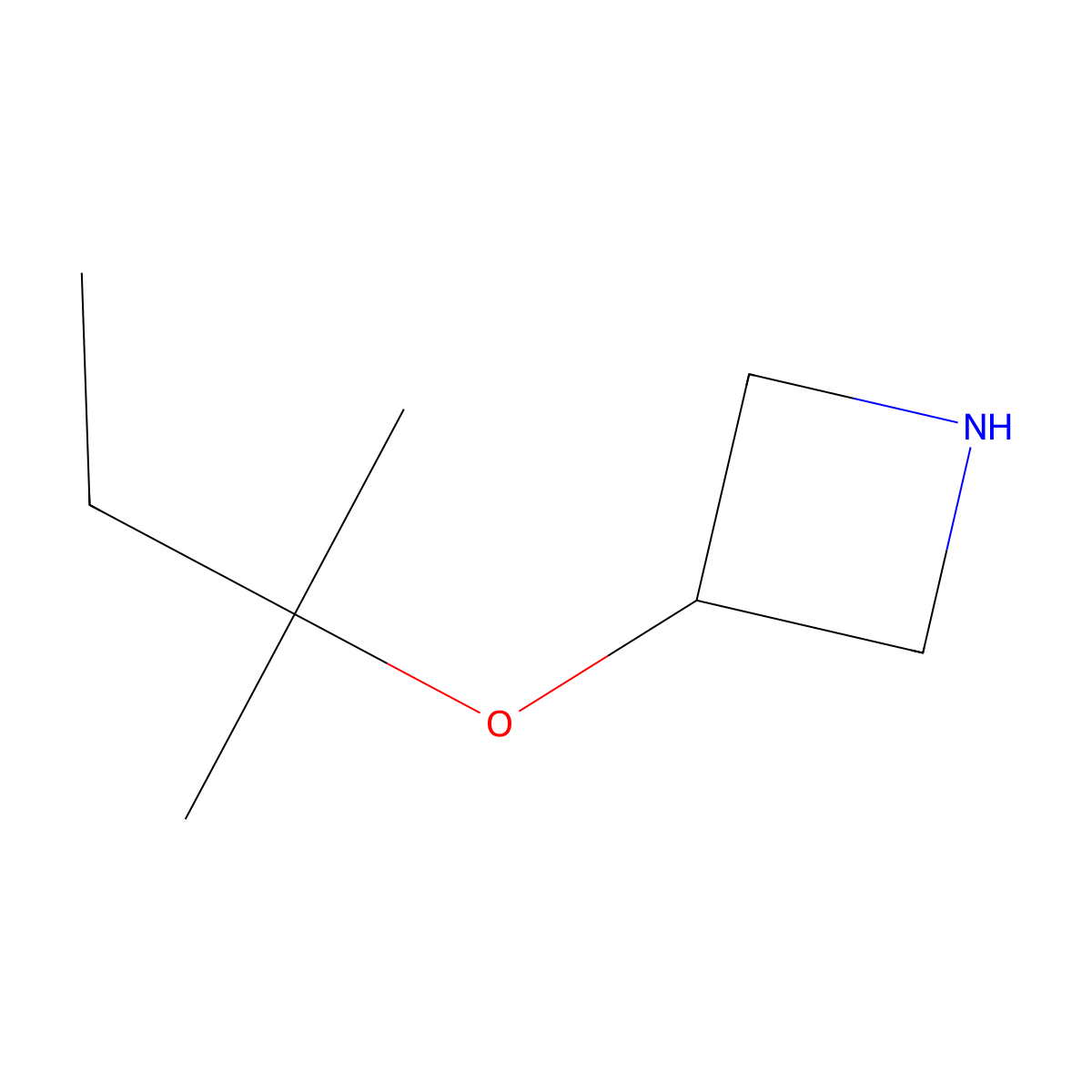 3-[(2-Methylbutan-2-yl)oxy]azetidine molecular structure, CAS 1343048-51-0