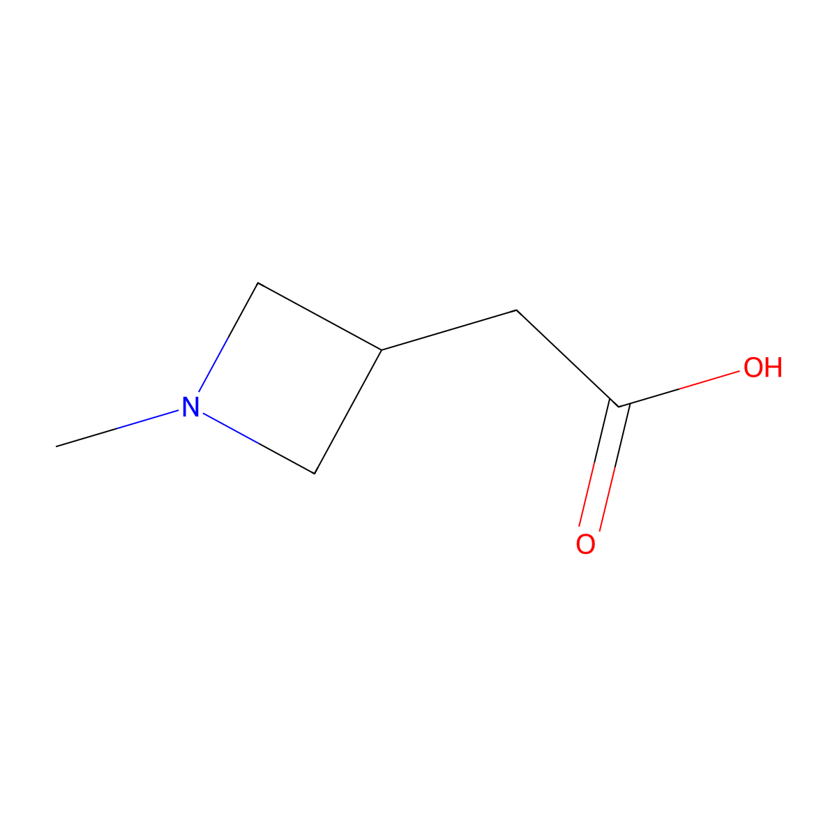 2-(1-Methylazetidin-3-yl)acetic acid molecular structure, CAS 1343050-86-1