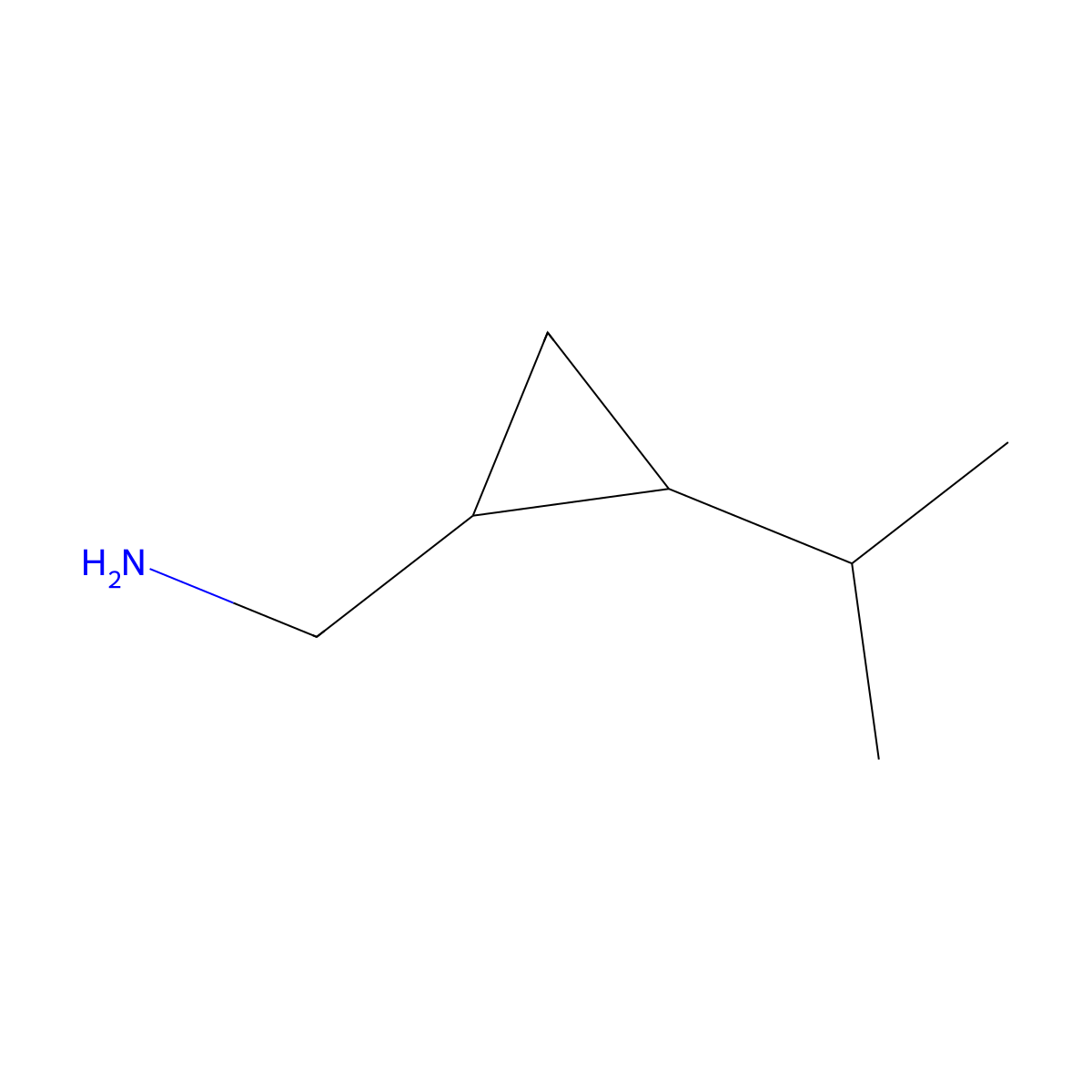 [2-(Propan-2-yl)cyclopropyl]methanamine molecular structure, CAS 1343053-22-4