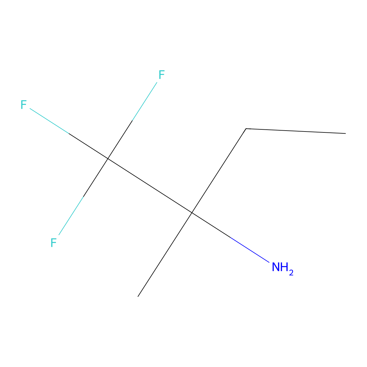1,1,1-Trifluoro-2-methylbutan-2-amine molecular structure, CAS 1343054-14-7