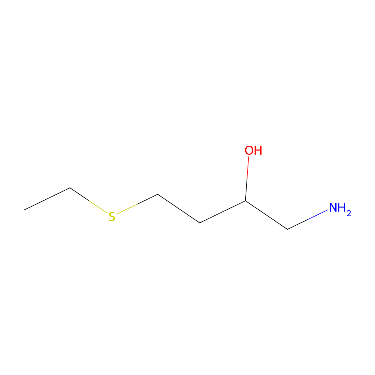 1-Amino-4-(ethylthio)butan-2-ol molecular structure, CAS 1343057-14-6