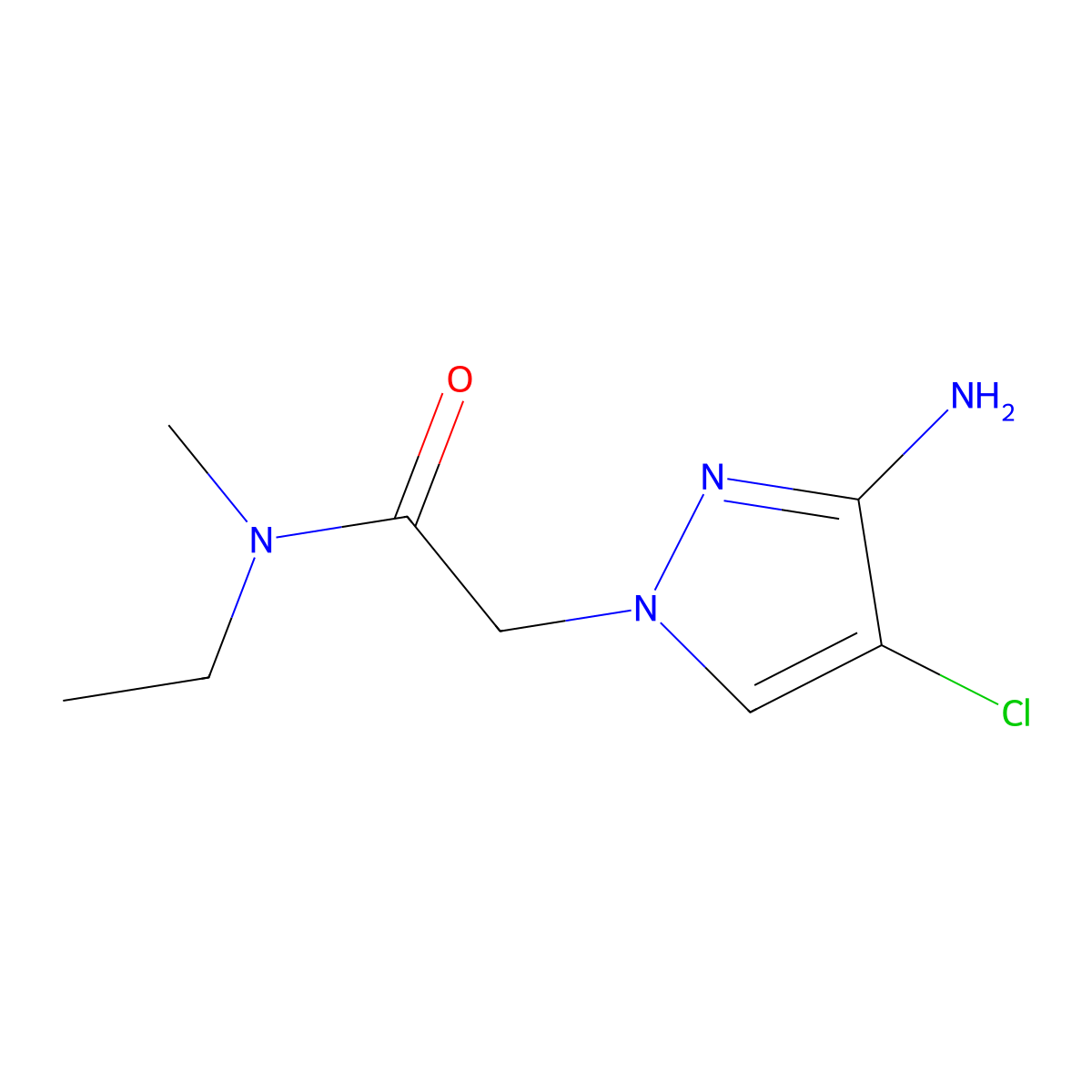 2-(3-Amino-4-chloro-1h-pyrazol-1-yl)-N-ethyl-N-methylacetamide molecular structure, CAS 1343059-26-6