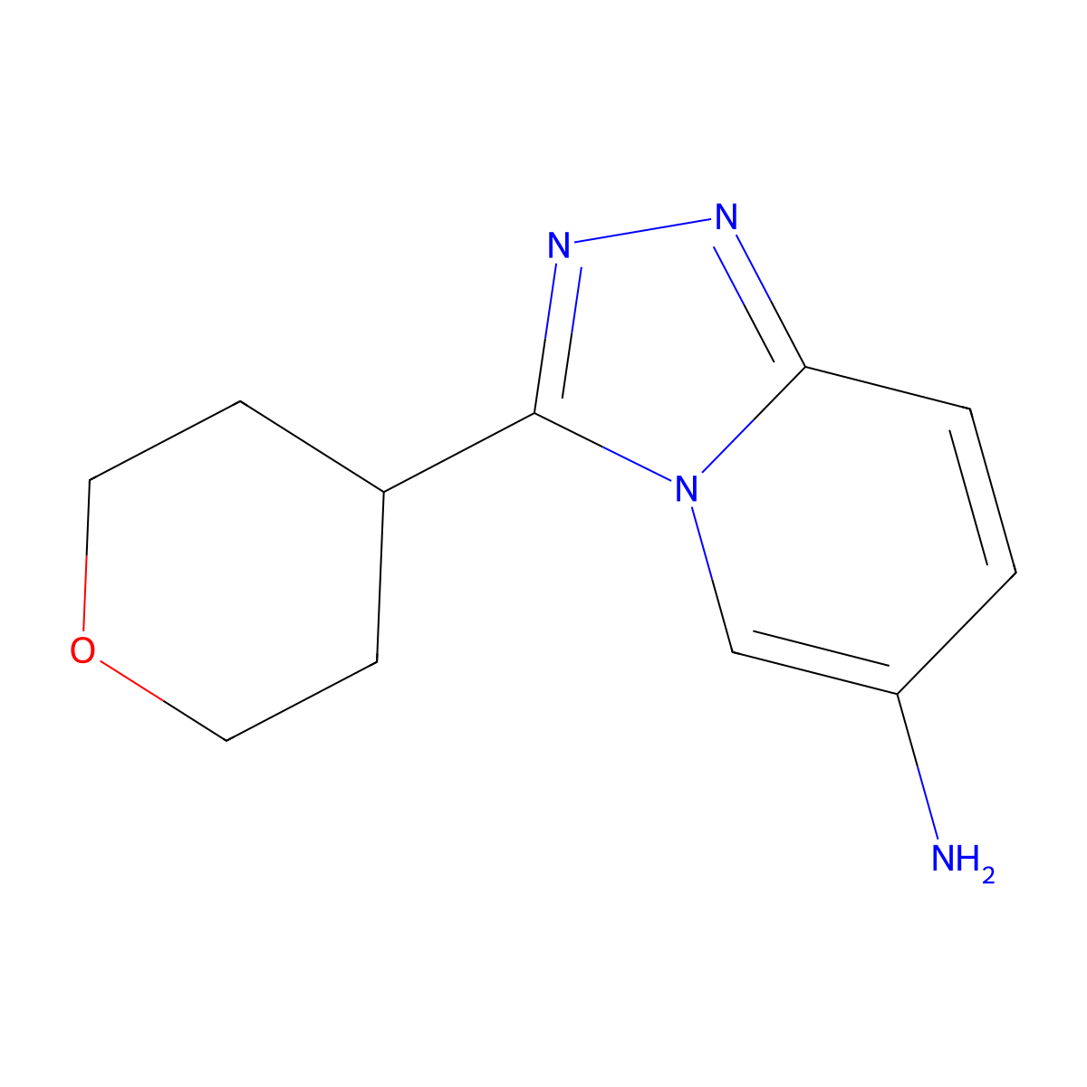 3-(Oxan-4-yl)-[1,2,4]triazolo[4,3-a]pyridin-6-amine molecular structure, CAS 1343063-60-4