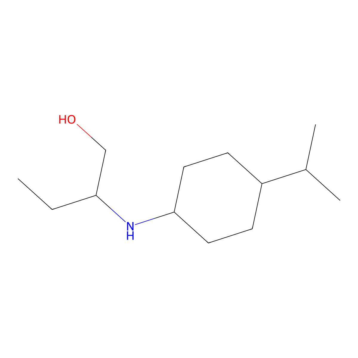 2-{[4-(Propan-2-yl)cyclohexyl]amino}butan-1-ol molecular structure, CAS 1343064-22-1