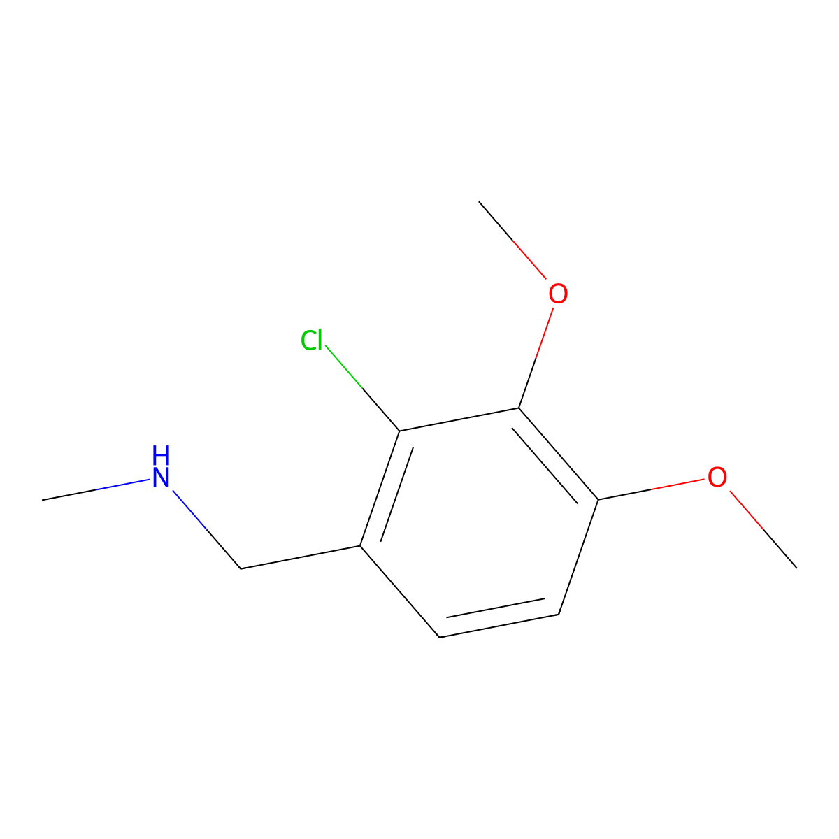 [(2-Chloro-3,4-dimethoxyphenyl)methyl](methyl)amine molecular structure, CAS 1343065-85-9