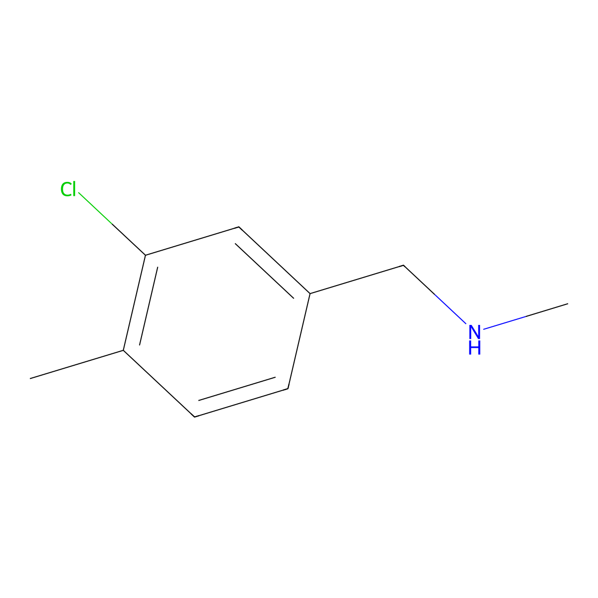 [(3-Chloro-4-methylphenyl)methyl](methyl)amine molecular structure, CAS 1343065-92-8