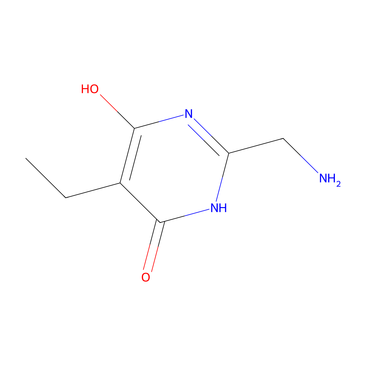 2-(Aminomethyl)-5-ethyl-6-hydroxy-3,4-dihydropyrimidin-4-one molecular structure, CAS 1343069-08-8