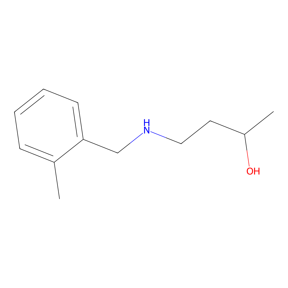 4-{[(2-Methylphenyl)methyl]amino}butan-2-ol molecular structure, CAS 1343071-43-1