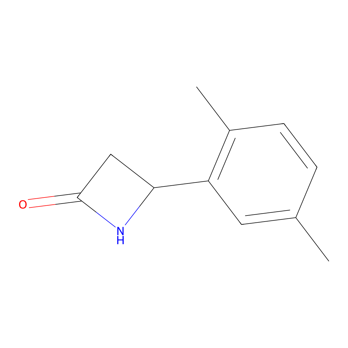 4-(2,5-Dimethylphenyl)azetidin-2-one molecular structure, CAS 1343075-73-9