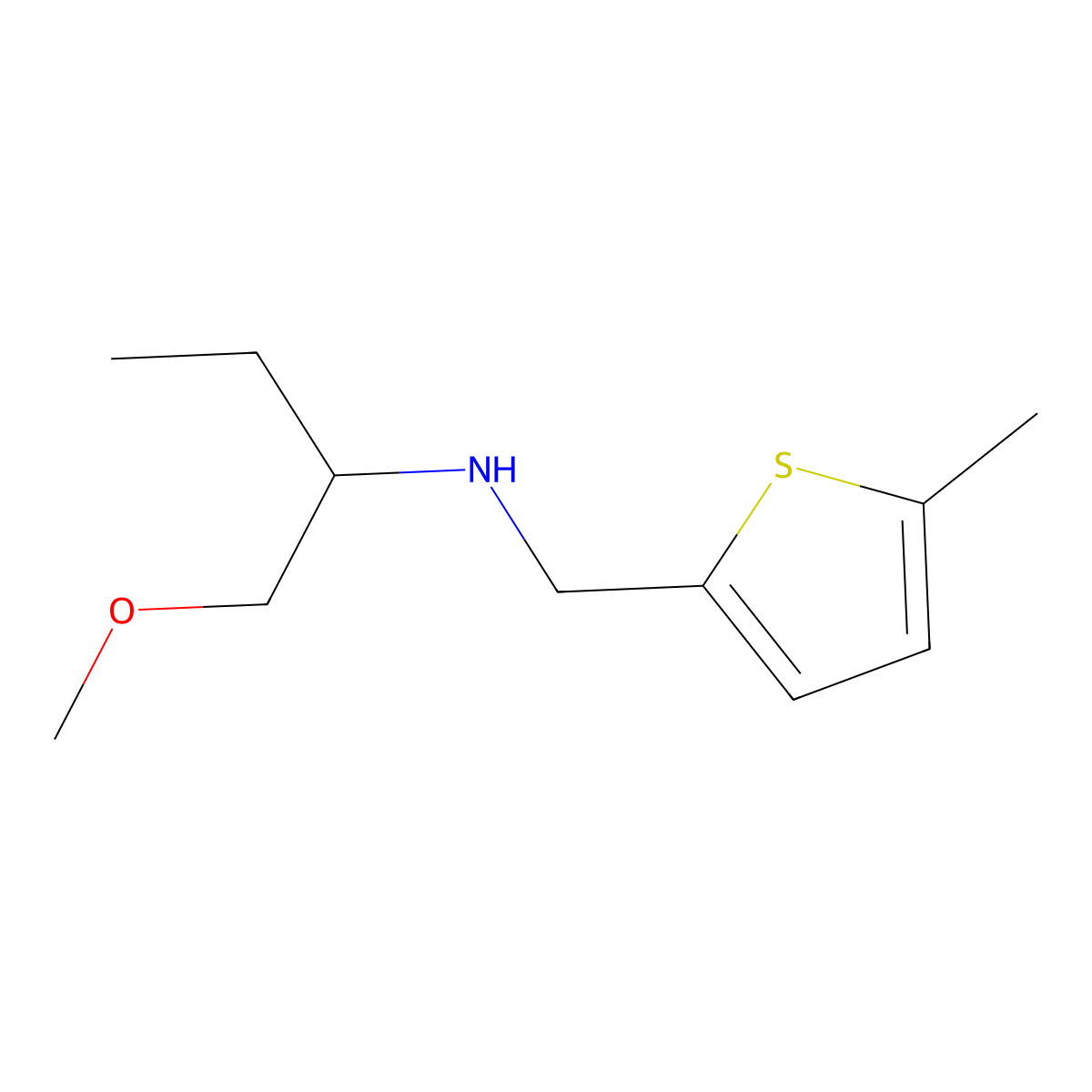 (1-Methoxybutan-2-yl)[(5-methylthiophen-2-yl)methyl]amine molecular structure, CAS 1343076-84-5