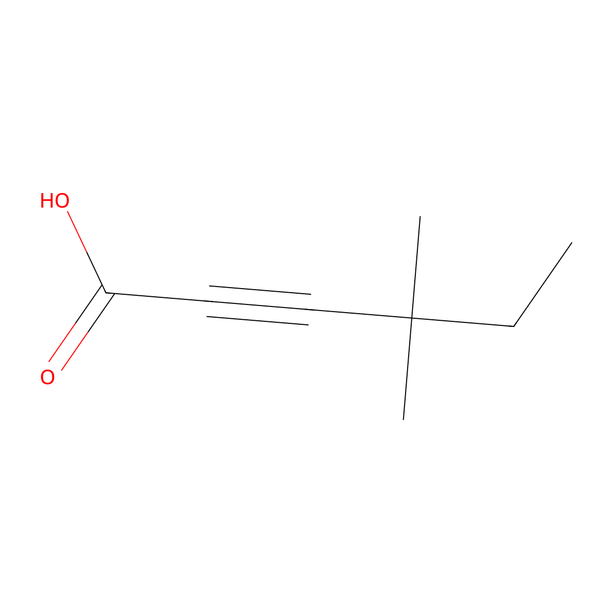 4,4-Dimethylhex-2-ynoic acid molecular structure, CAS 1343080-02-3
