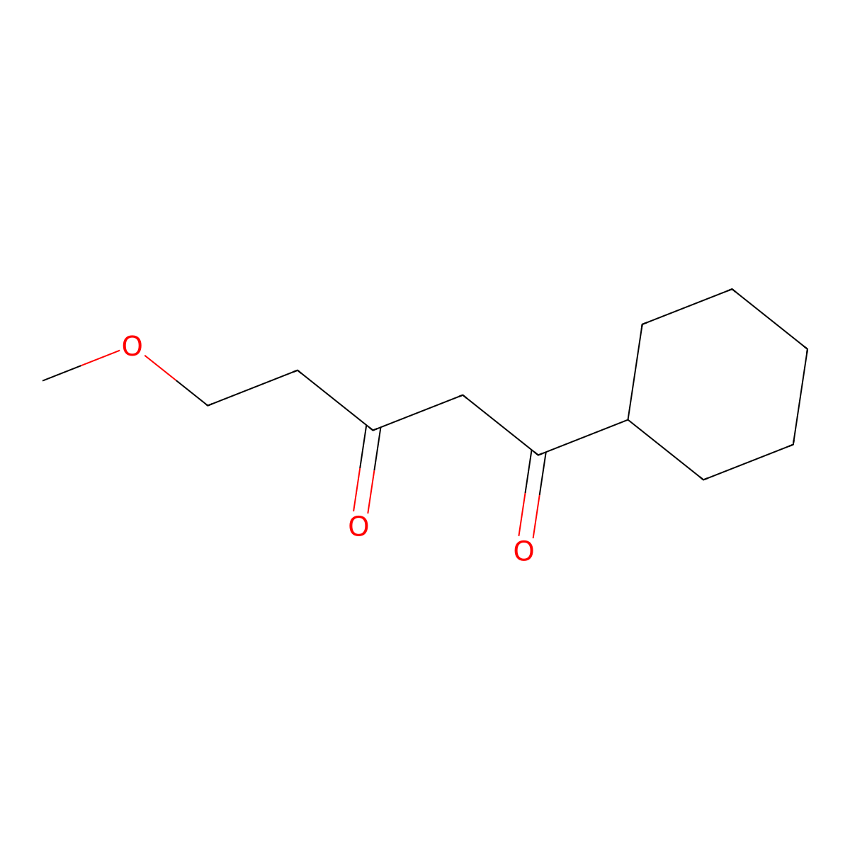 1-Cyclohexyl-5-methoxypentane-1,3-dione molecular structure, CAS 1343081-76-4