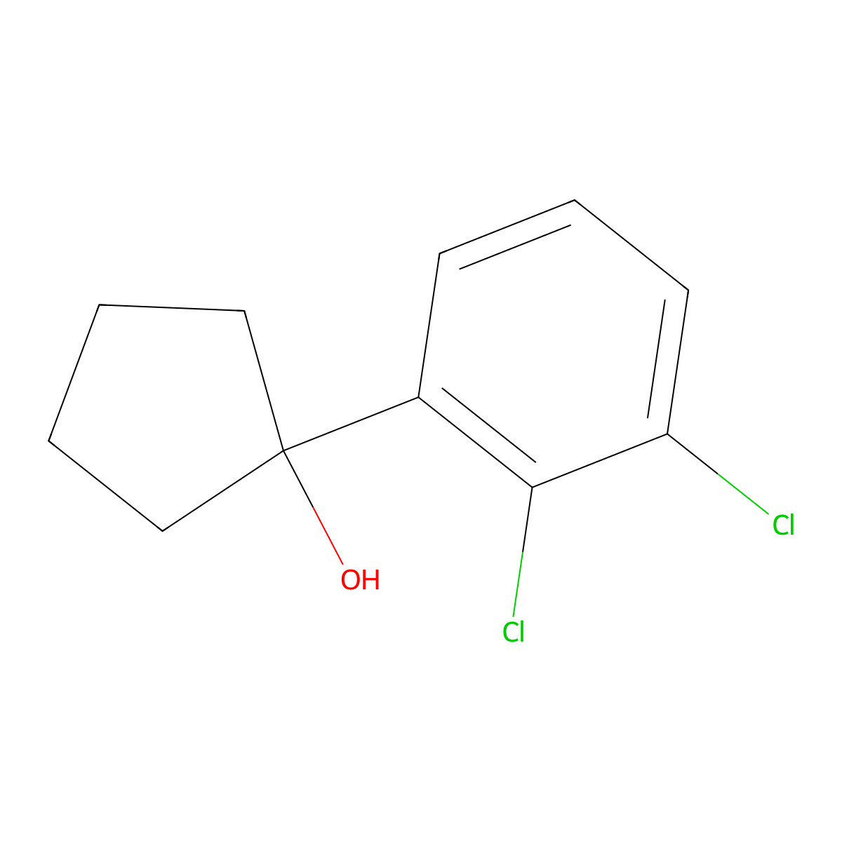 1-(2,3-Dichlorophenyl)cyclopentanol molecular structure, CAS 1343082-68-7