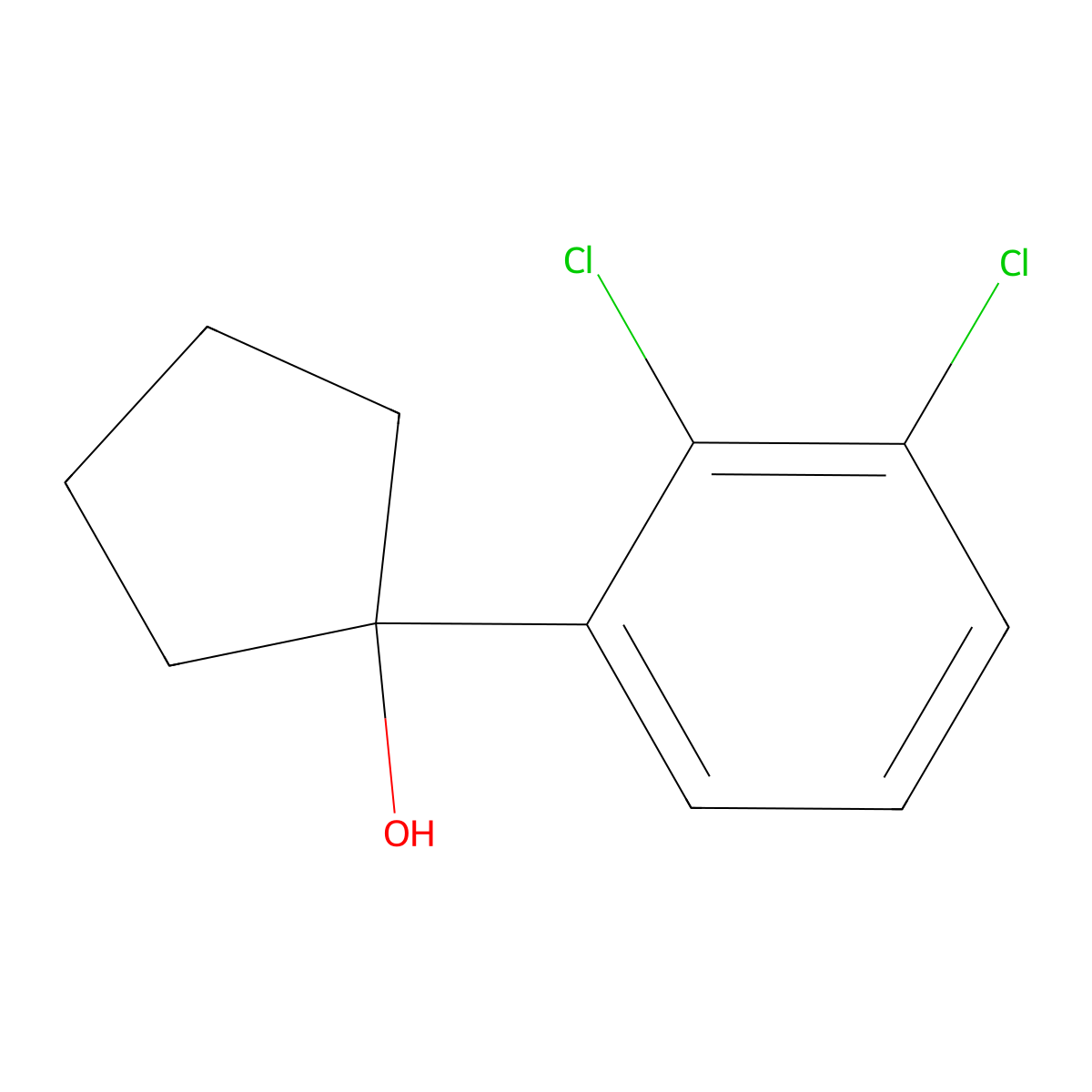 1-(2,3-Dichlorophenyl)cyclopentanol molecular structure, CAS 1343082-68-7