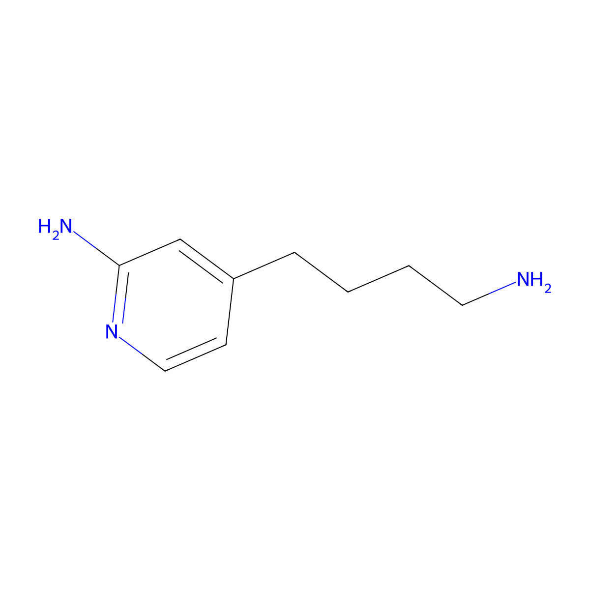 4-(4-Aminobutyl)pyridin-2-amine molecular structure, CAS 1343084-85-4