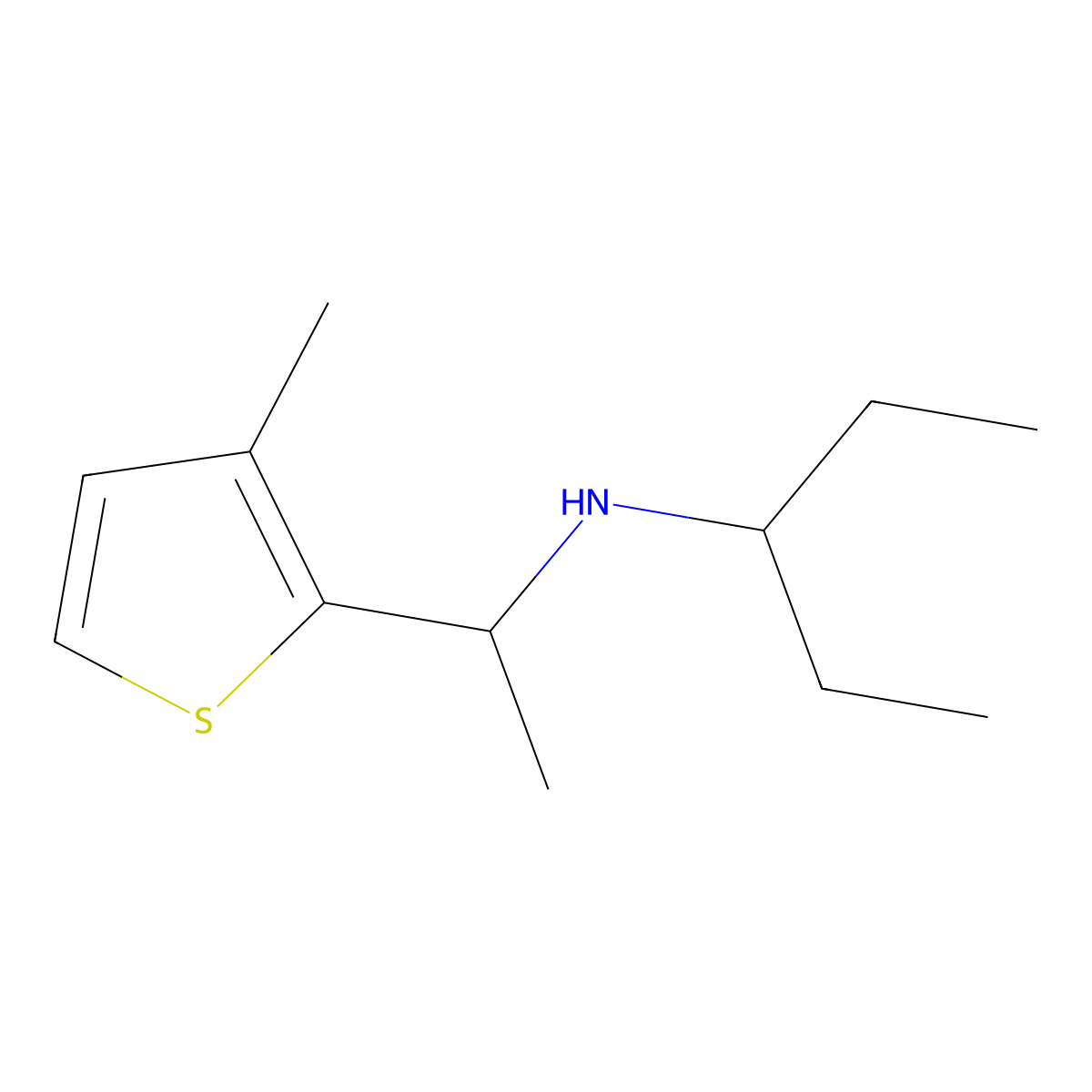 [1-(3-Methylthiophen-2-yl)ethyl](pentan-3-yl)amine molecular structure, CAS 1343086-83-8
