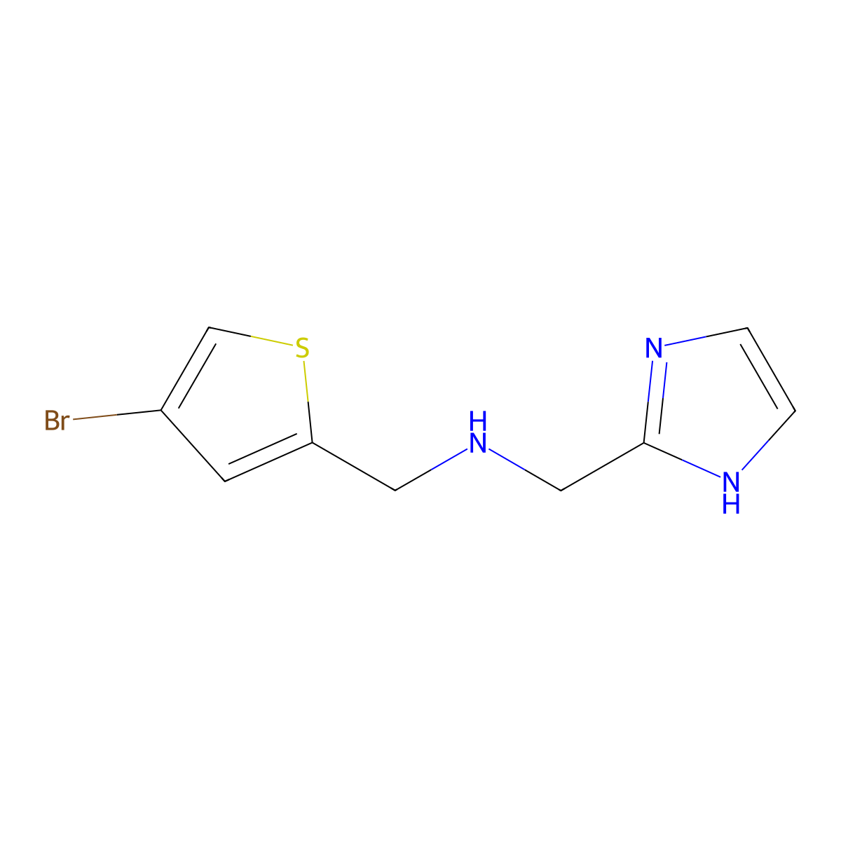 [(4-bromothiophen-2-yl)methyl][(1H-imidazol-2-yl)methyl]amine molecular structure, CAS 1343086-98-5