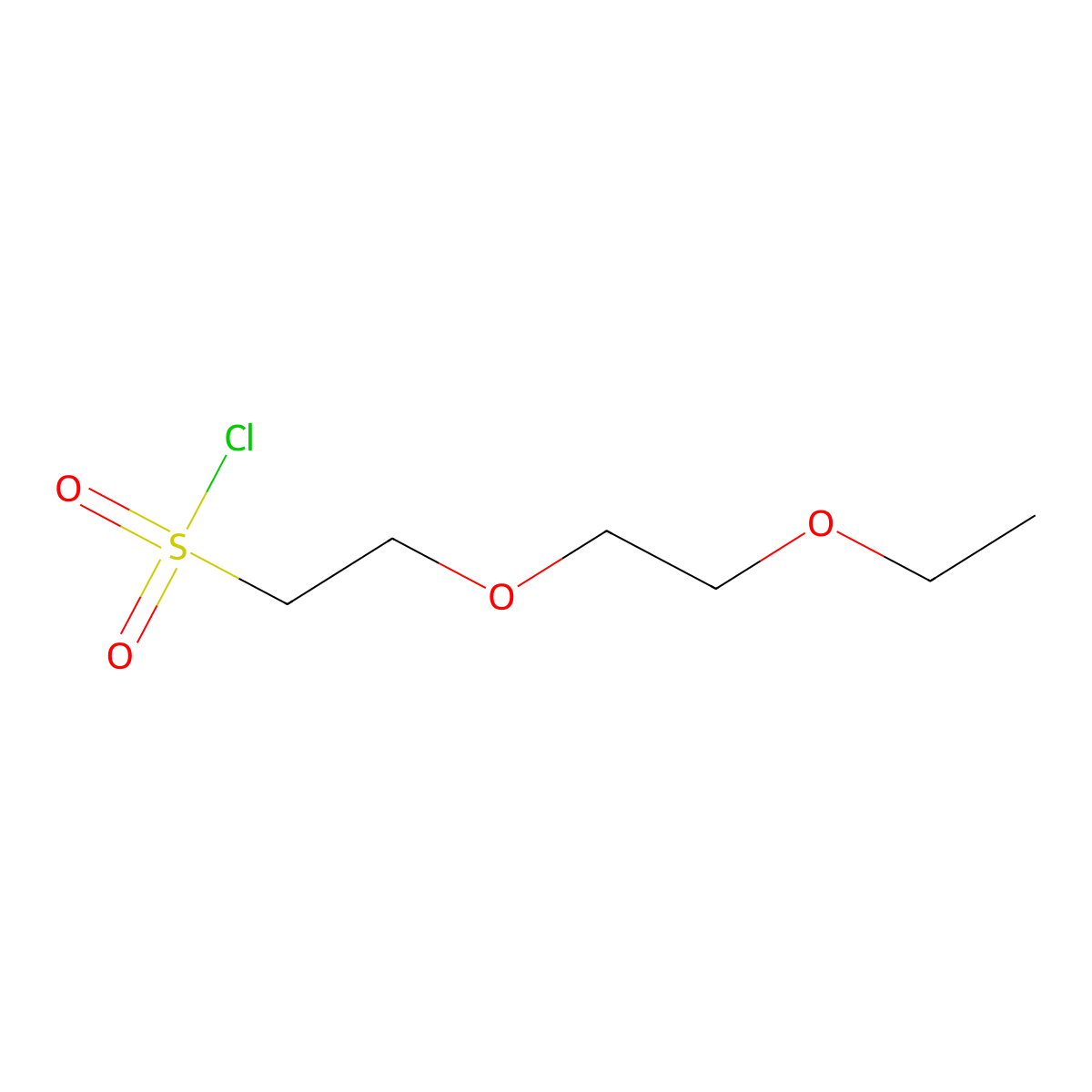 2-(2-Ethoxyethoxy)ethane-1-sulfonyl chloride molecular structure, CAS 1343089-91-7