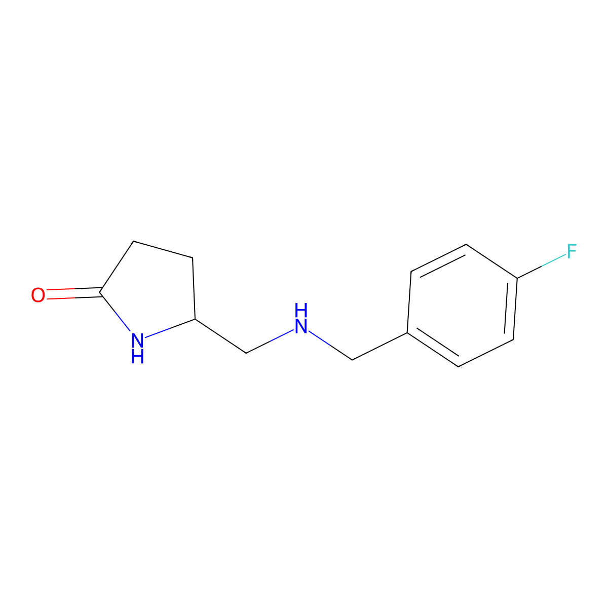 5-(((4-Fluorobenzyl)amino)methyl)pyrrolidin-2-one molecular structure, CAS 1343090-06-1