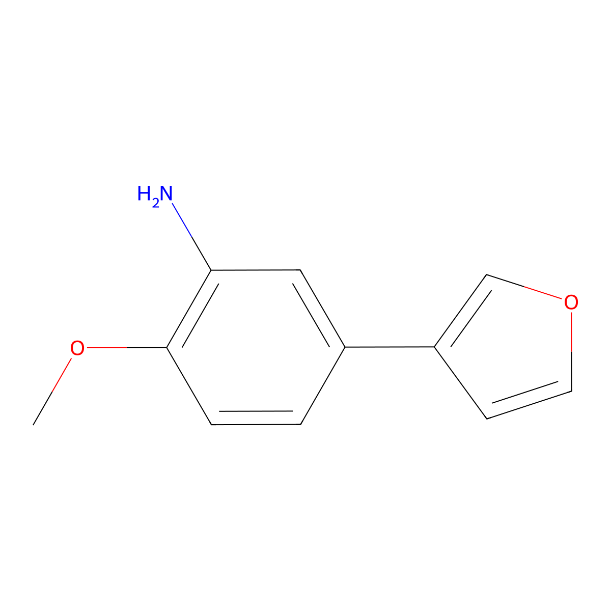 5-(Furan-3-yl)-2-methoxyaniline molecular structure, CAS 1343091-16-6