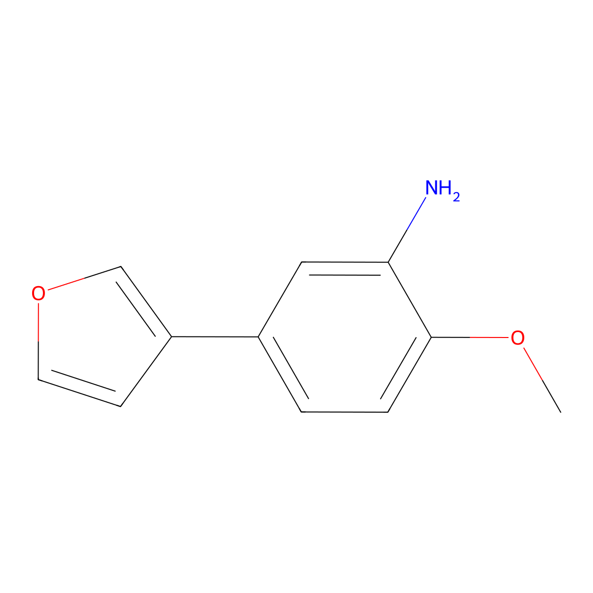 5-(Furan-3-yl)-2-methoxyaniline molecular structure, CAS 1343091-16-6
