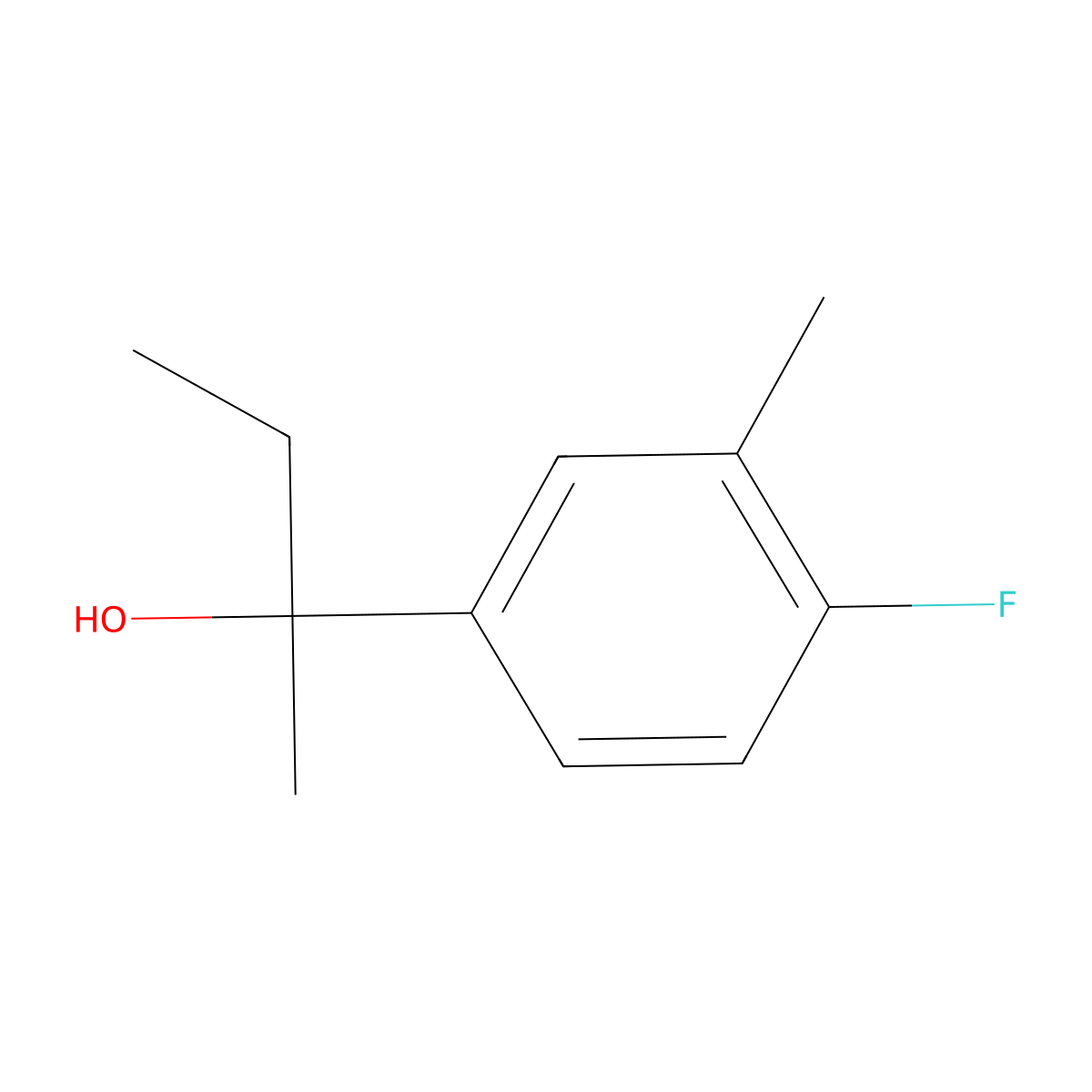2-(4-Fluoro-3-methylphenyl)-2-butanol molecular structure, CAS 1343091-37-1
