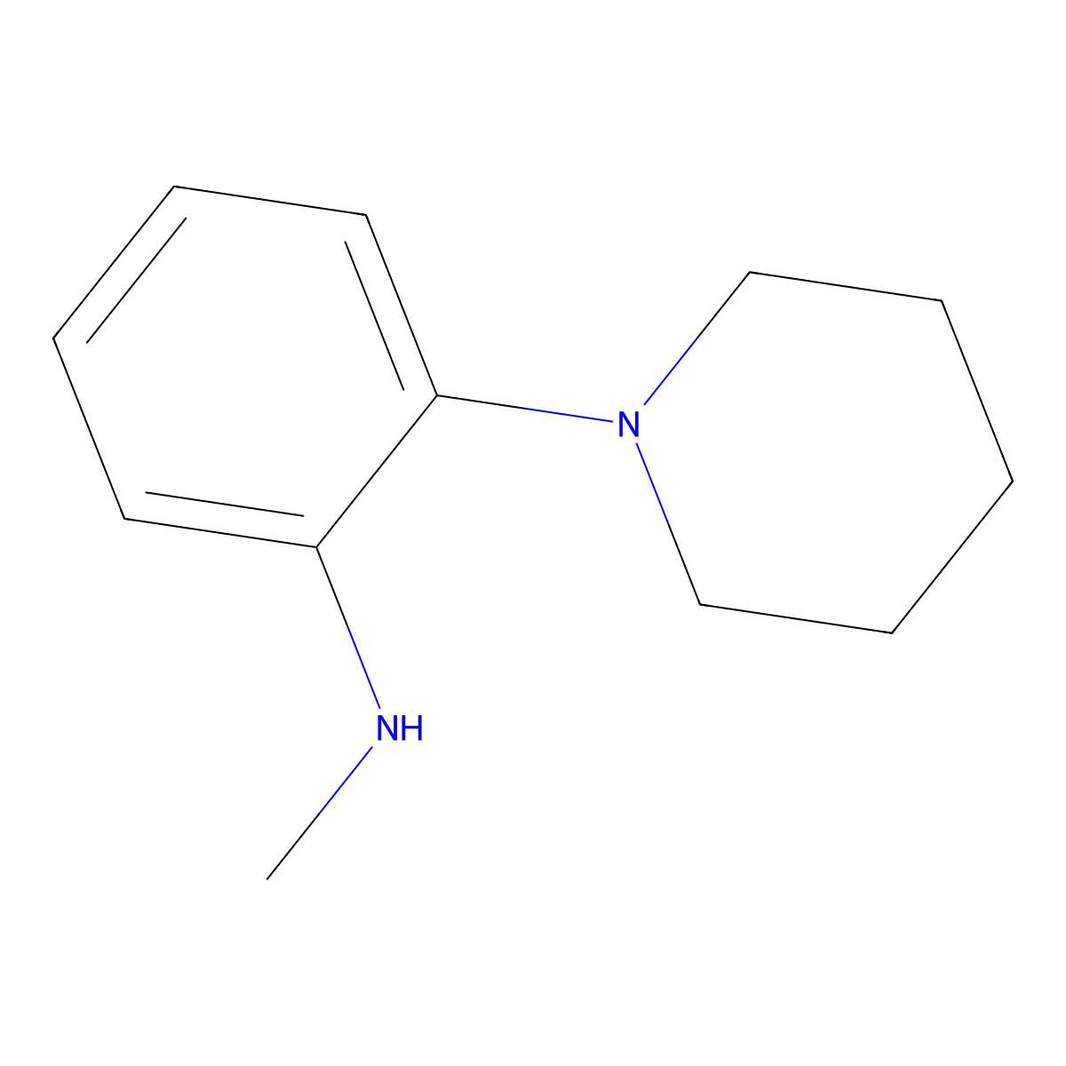N-methyl-2-(piperidin-1-yl)aniline molecular structure, CAS 1343091-79-1